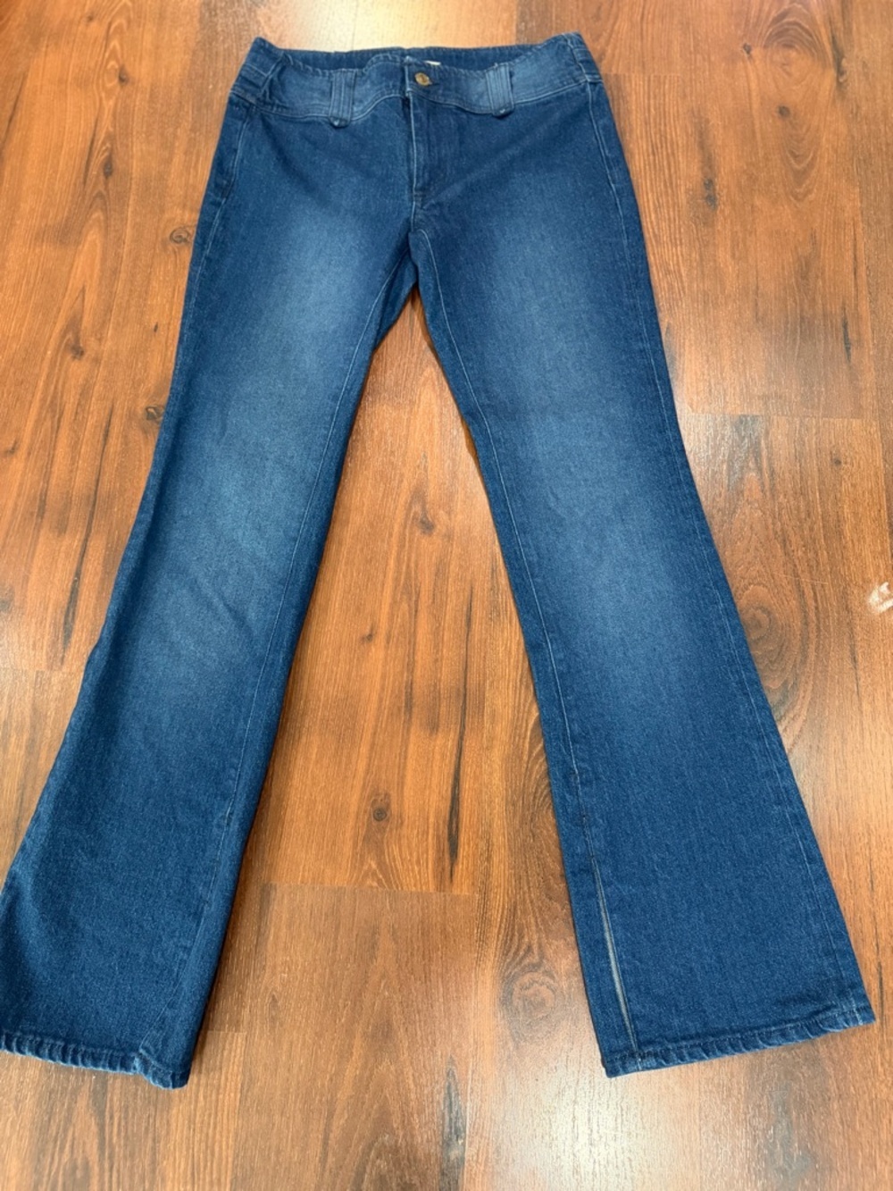 Free People We The Free Emmy Split Hem Blue Boot Cut Jean SIZE 27 law rise
